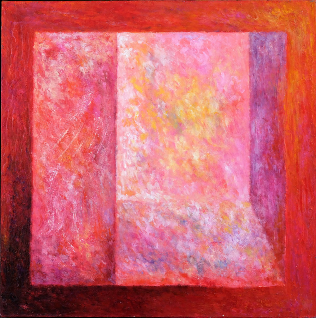 Fenêtre, huile sur toile 80 X 80 cm