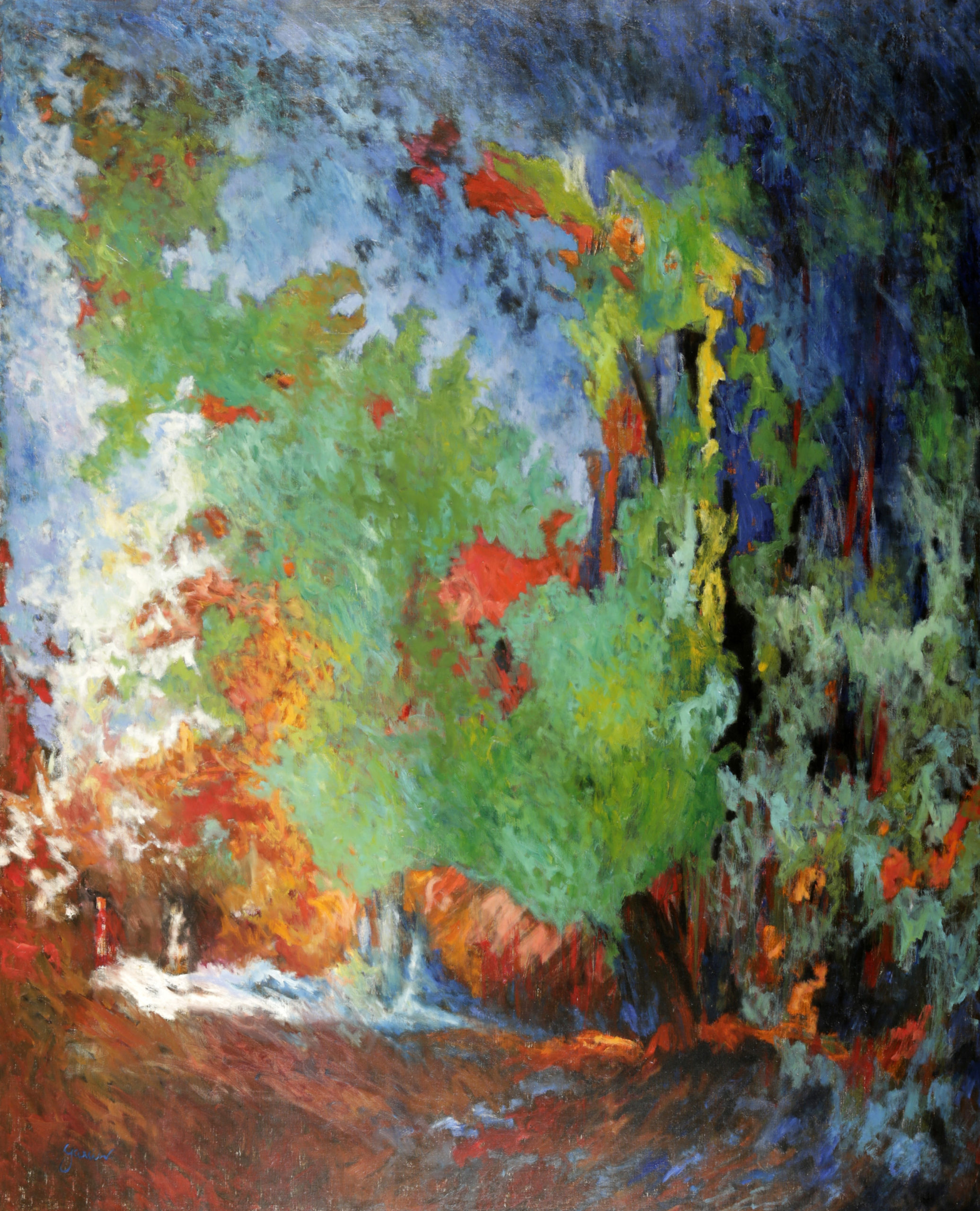 La forêt au poisson rouge, 1993, huile sur toile, 162 X 130 cm