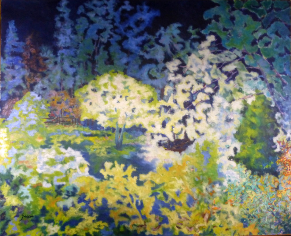 Paysage de nuit, 1989, huile sur toile 130 X 107 cm Collection privée