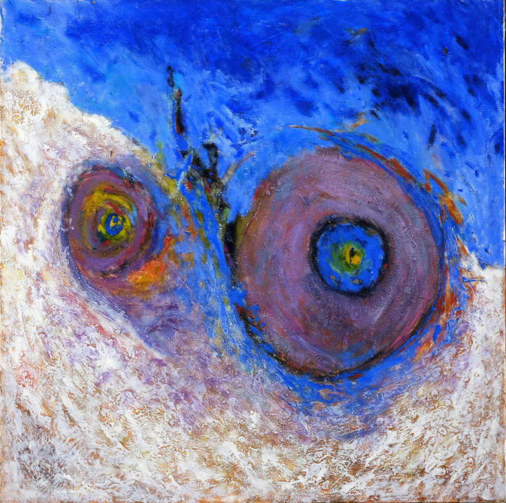 Sphère, huile sur toile 80 X 80 cm