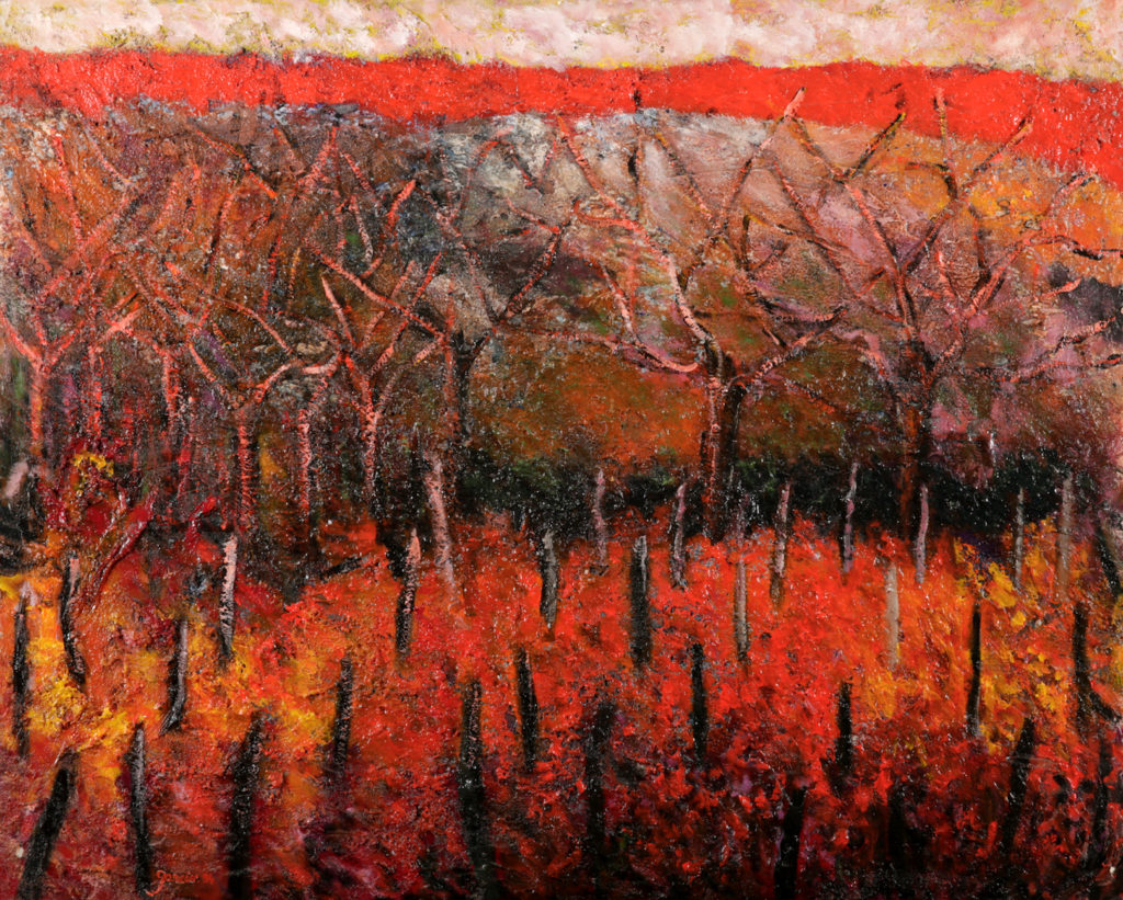 Automne, huile sur toile 100 X 81 cm