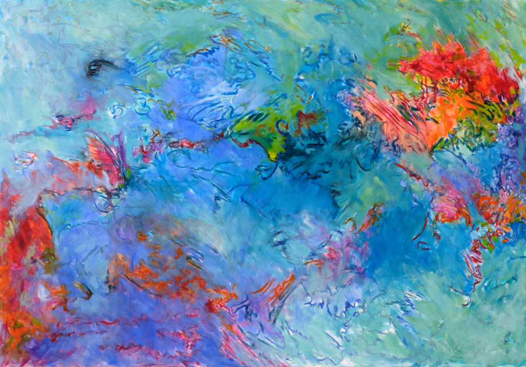 Vibration, 2016 huile sur toile 81 X 65 cm