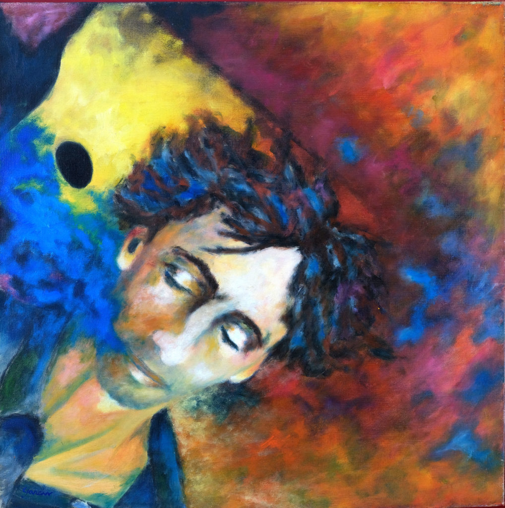 Autoportrait, 1996, huile sur toile 50 X 50 cm