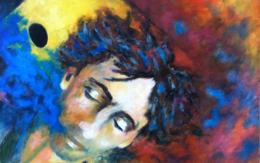 Autoportrait, 1996, huile sur toile 50 X 50 cm