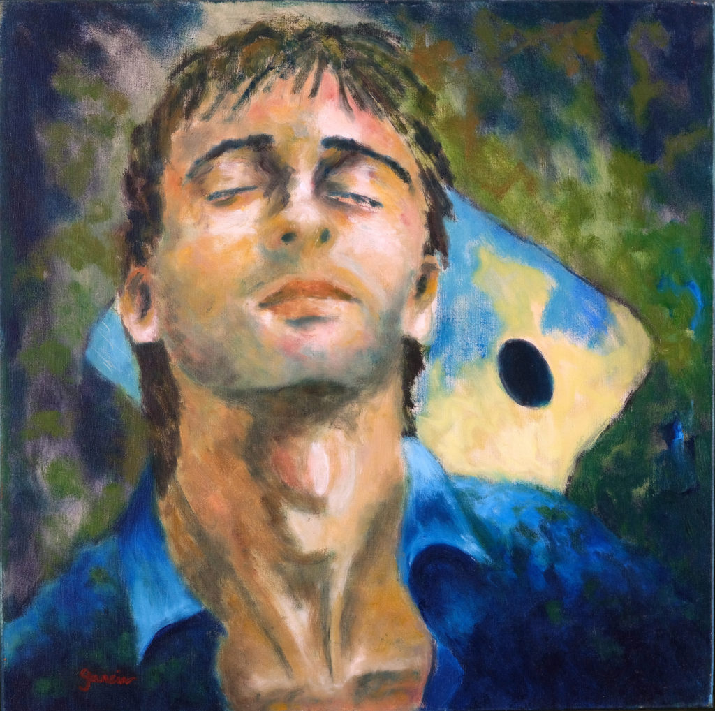 Autoportrait, 1995, huile sur toile 50 X 50 cm