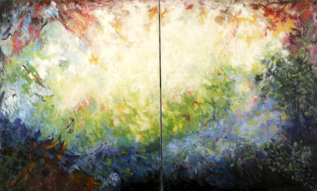 Diptyque, huile sur toile 160 X 100 cm