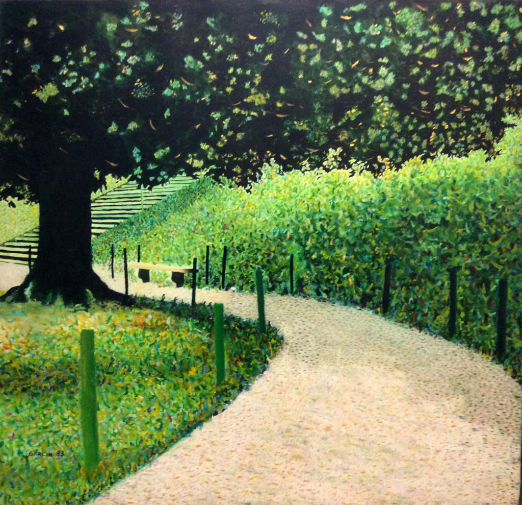 Jardin de Boboli, 1983 huile sur toile 100 X 100cm