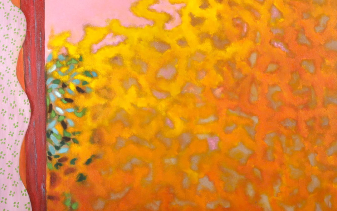 Le rideau, 1985, huile sur toile 120 X 120 cm