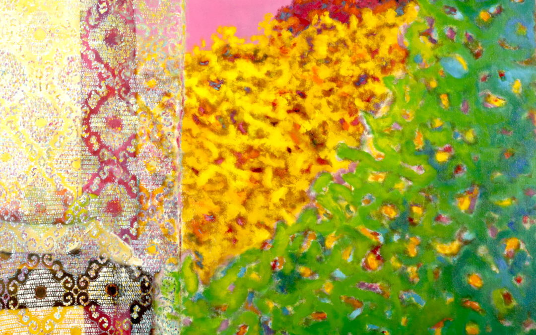 Rideau de dentelle, 1984, huile sur toile 130 X 130 cm