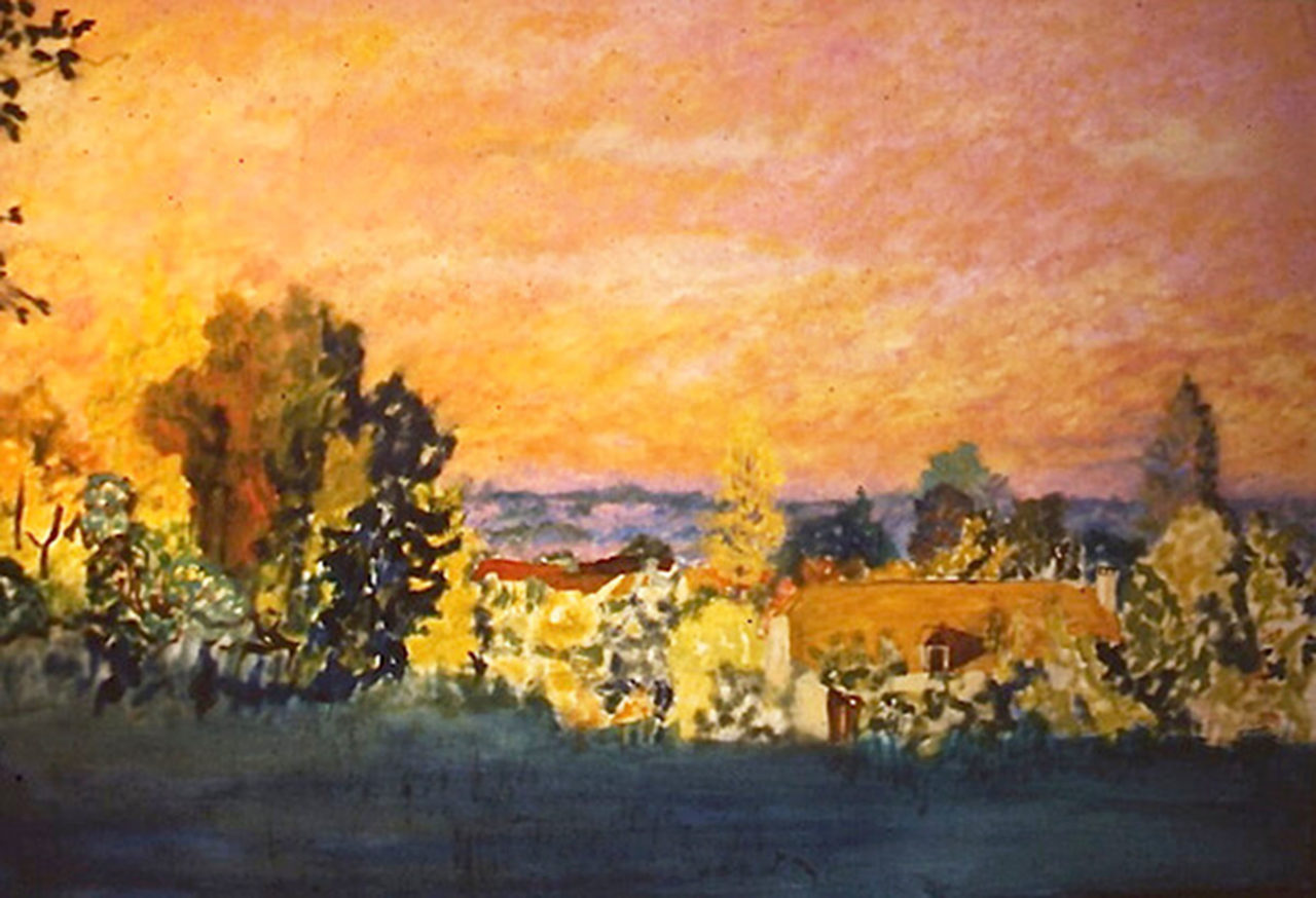 ombre et lumière, huile sur toile 46 X 61 cm Jean Louis Garcin Artiste Peintre Plasticien