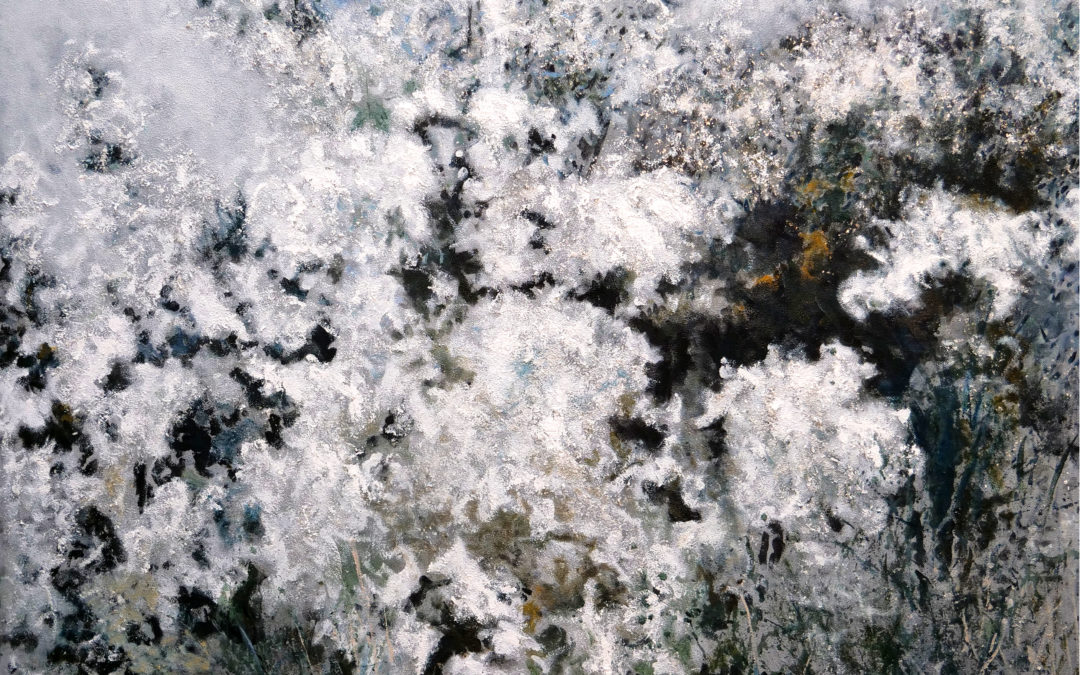 « L’entre-saison », 2021, huile sur toile 100 X 100 cm