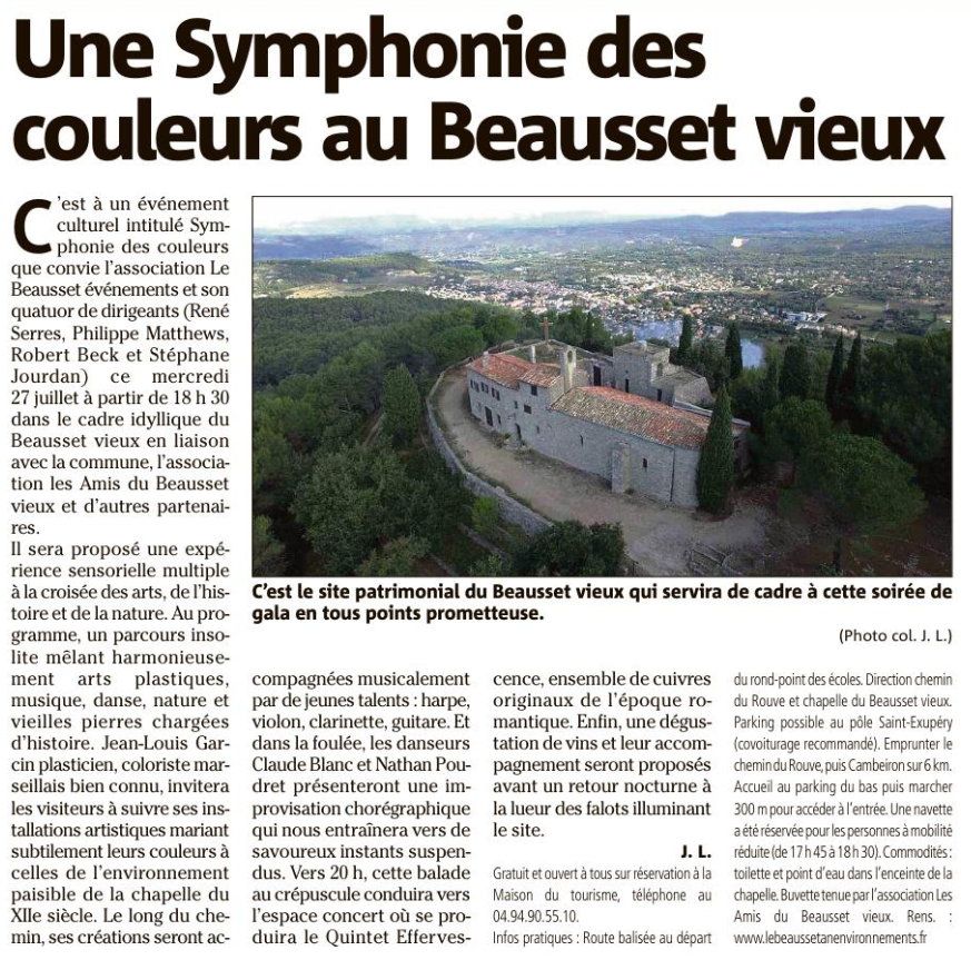 symphonie des couleurs au Beausset vieux