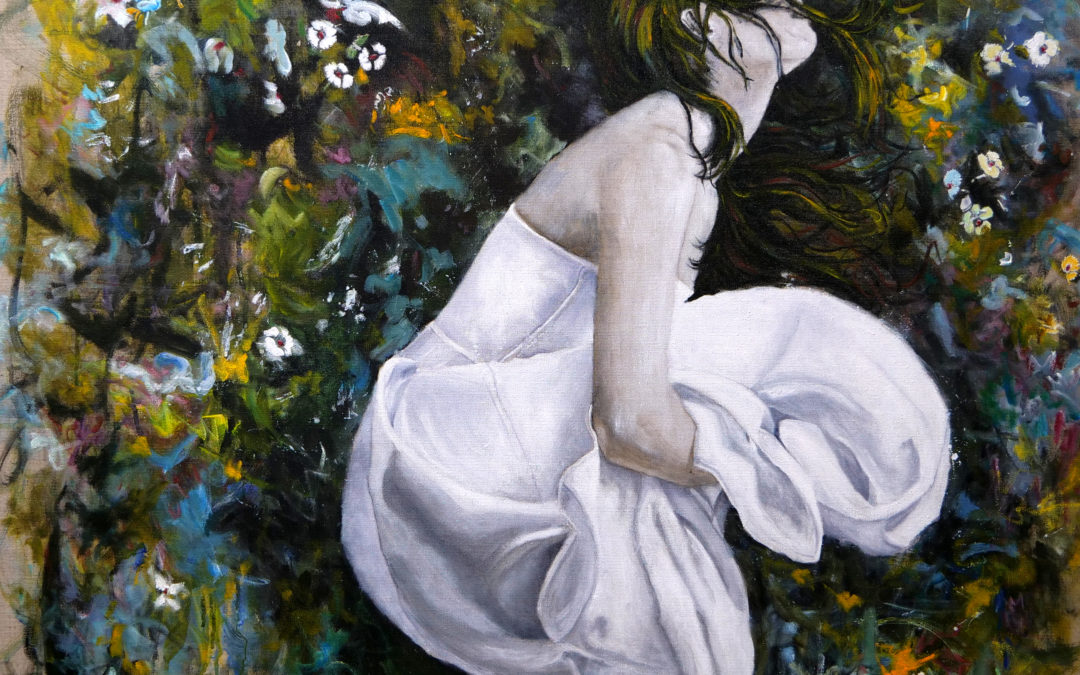 Blanche, huile sur toile,100 X 100 cm, 2022