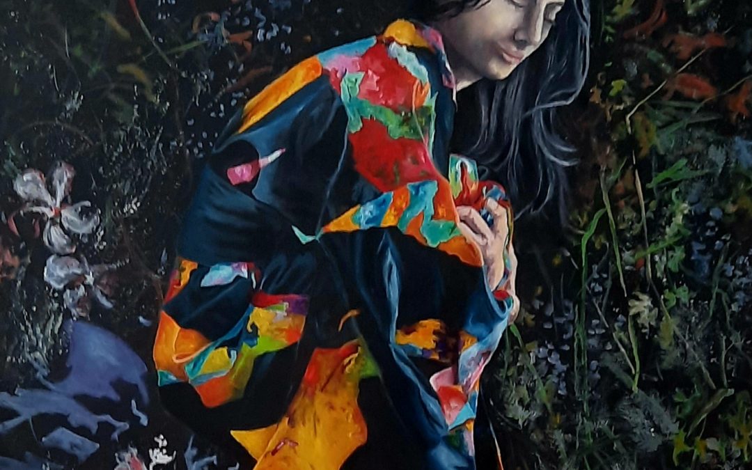 sans titre, 2023, huile sur toile, 100X100 cm