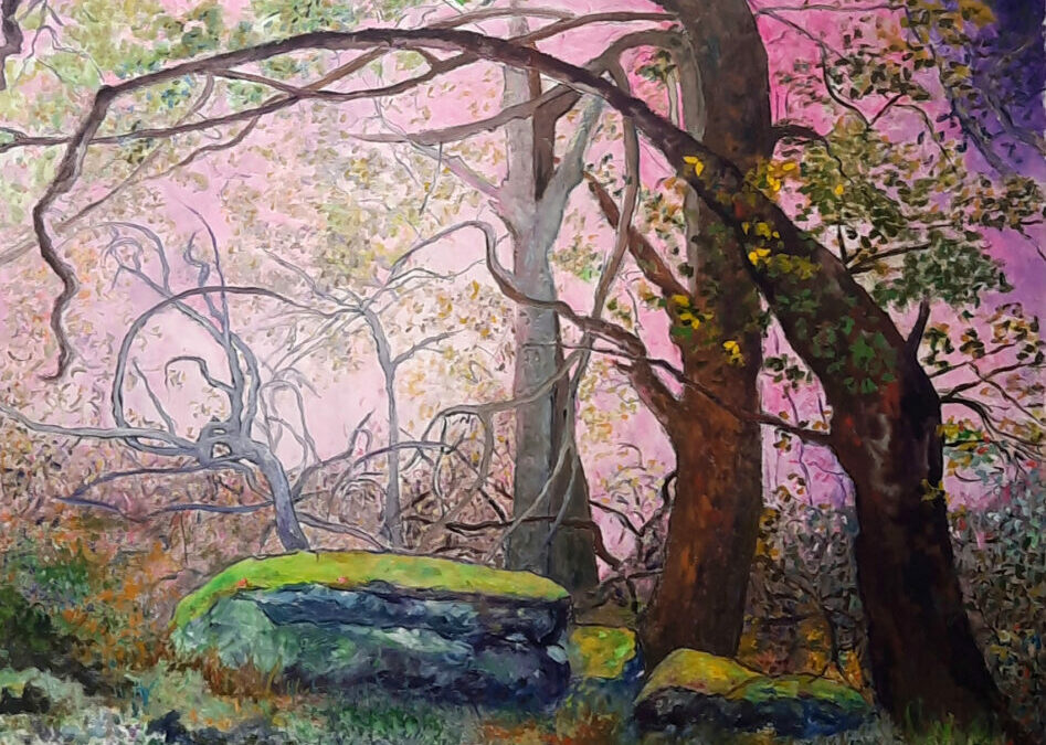 Intime paysage, Huile sur toile, 130 x 120 cm, 2025.