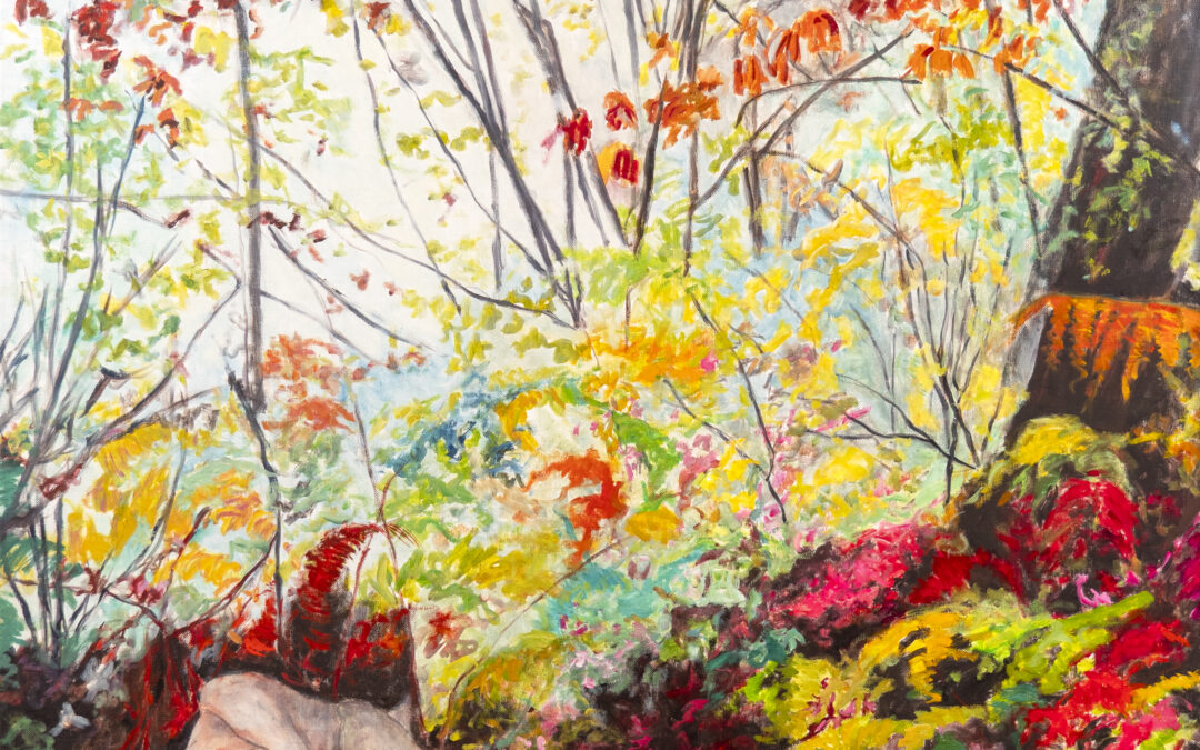 « Humus », 2025, huile sur toile, 150 x 90 cm.