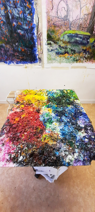 palette de JLG à l'atelier