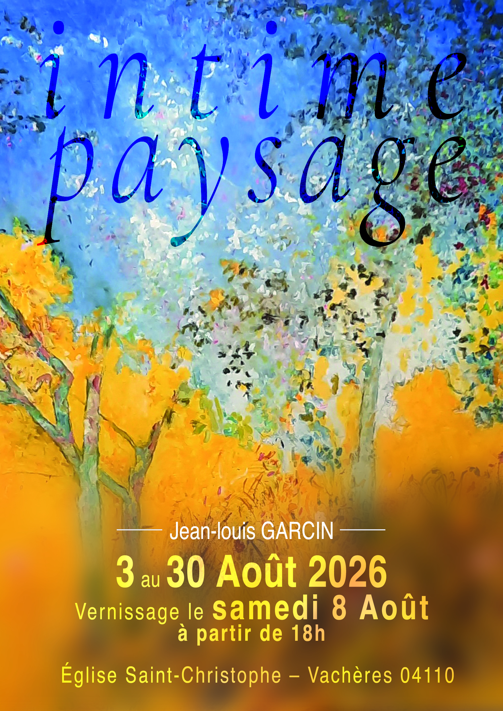 évènement 2026 intime paysage 3 au 30 août 2026 Église St Christophe à Vachères. évènement 2026 intime paysage 3 au 30 août 2026 Église St Christophe à Vachères.