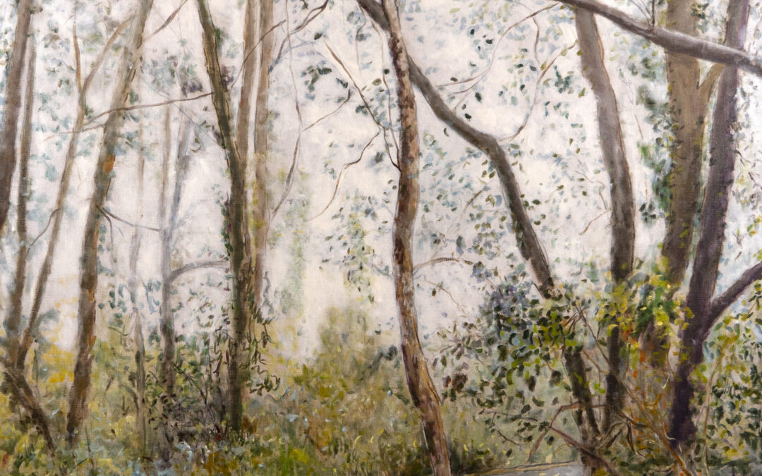  » Promenade dans un marécage « , 100 x 100 cm, 2023