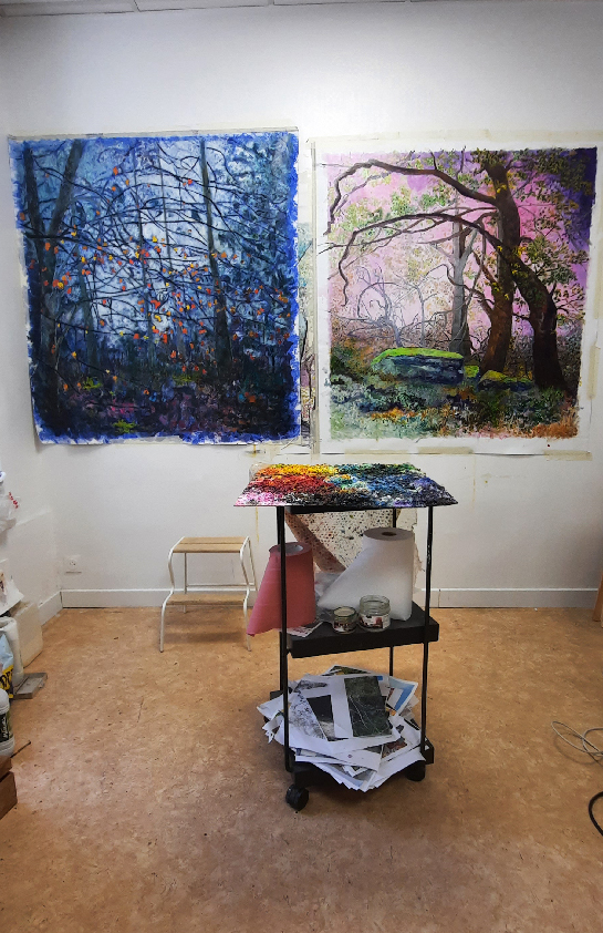 atelier d'artiste peintre Photos de l'atelier de Jean Louis Garcin.