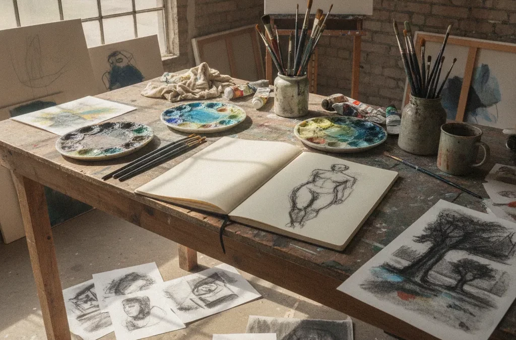 Carnet de croquis artiste | de l&rsquo;esquisse à l&rsquo;œuvre